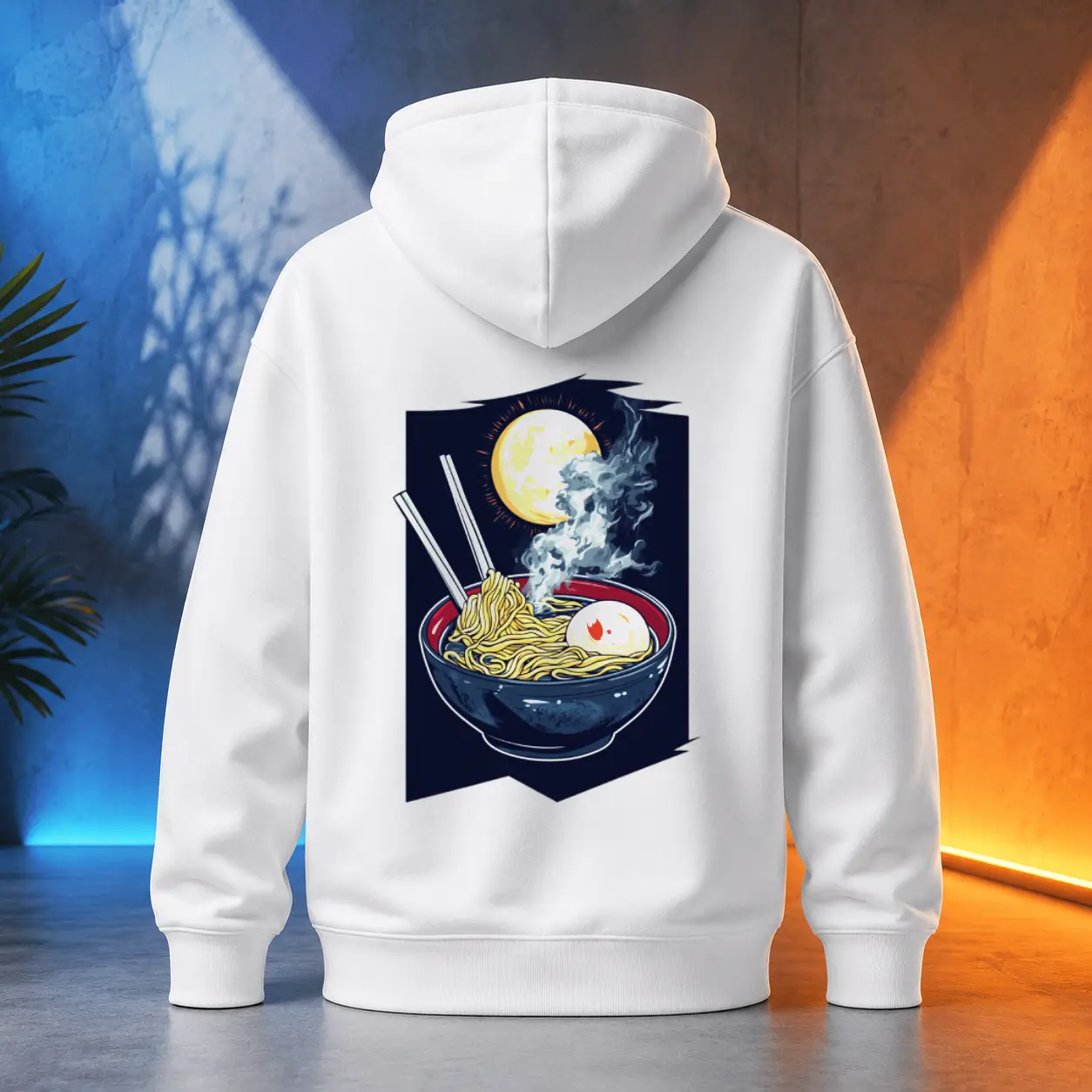 Unisex mikina - Ramen pod zimním měsícem