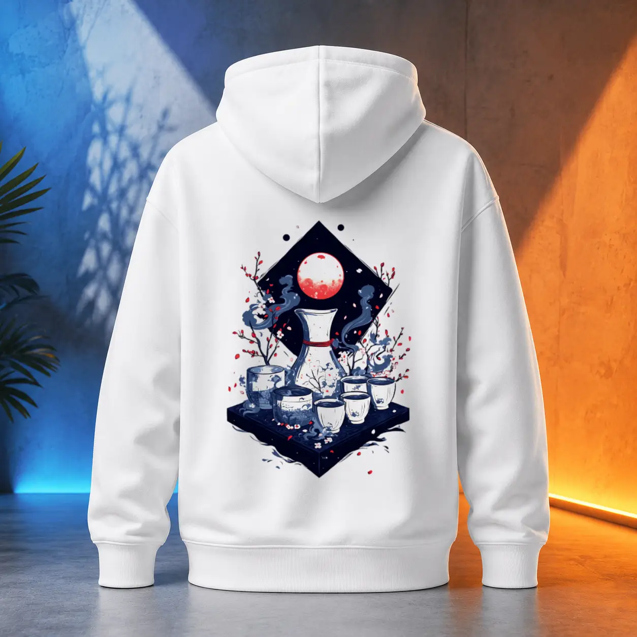 Unisex mikina - Sake při měsíčním světle
