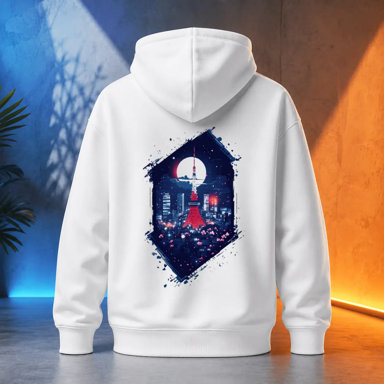 Unisex mikina - Tokyo zářící neonem