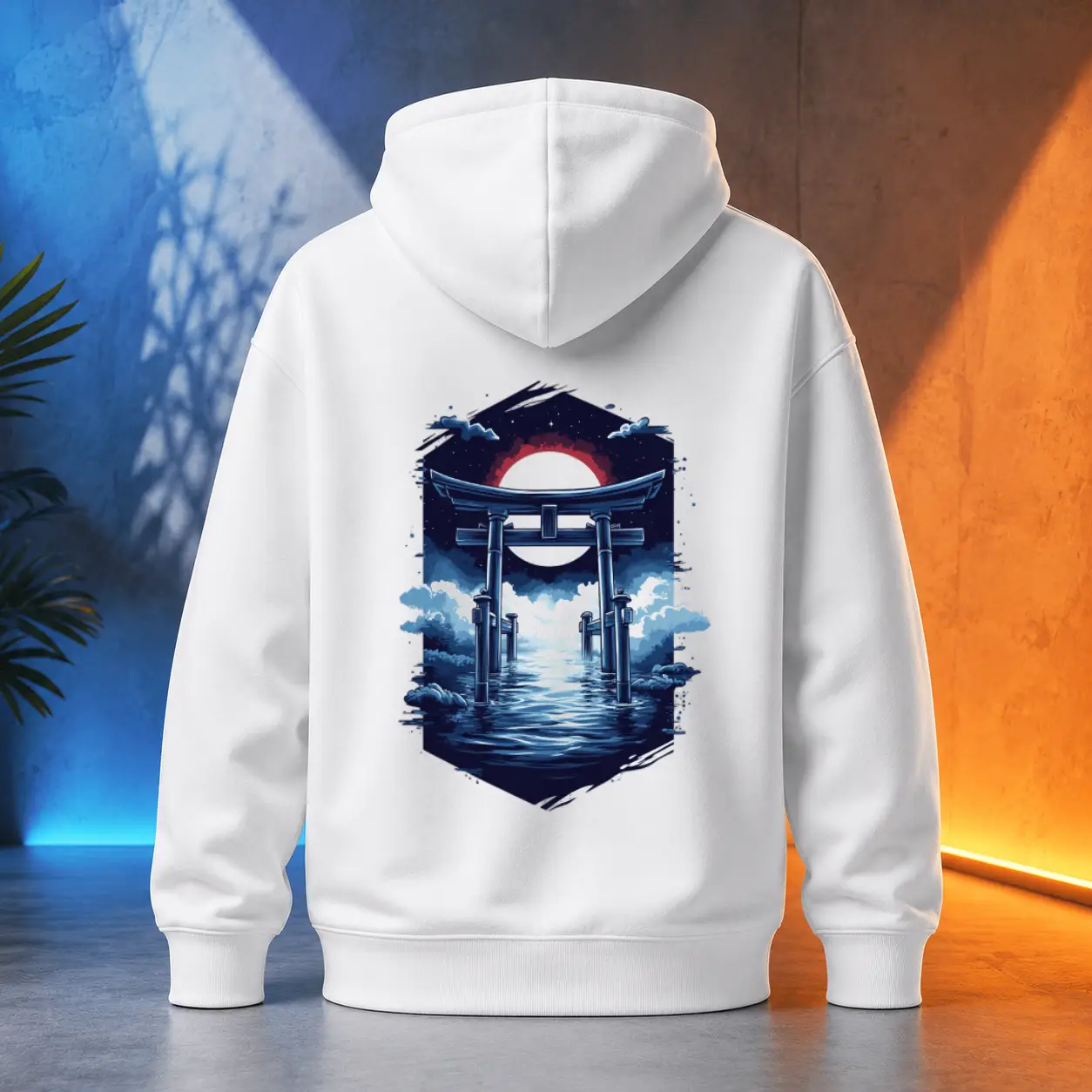 Unisex mikina - Torii brána v mlze