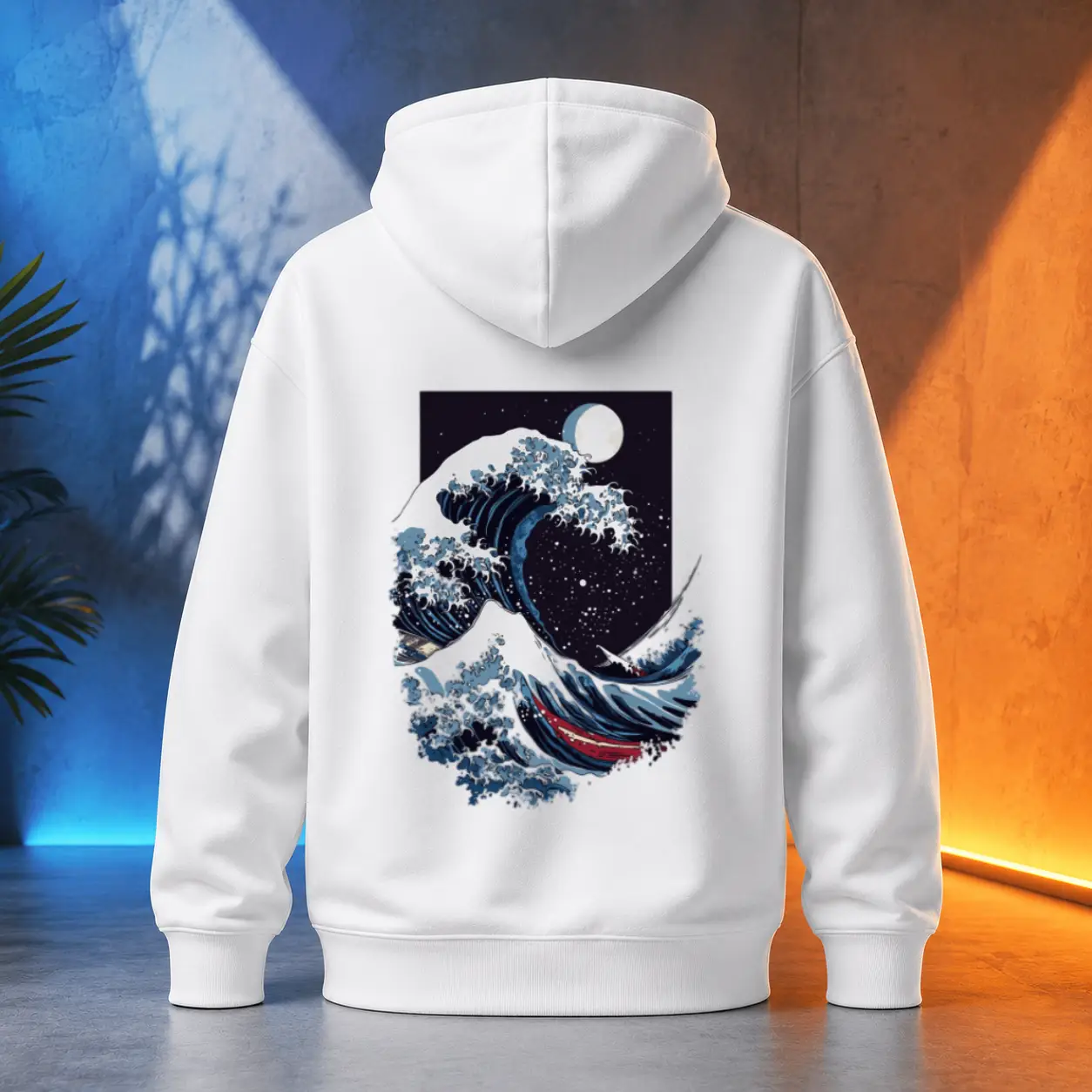Unisex mikina - Vlna Hokusai boří nebesa