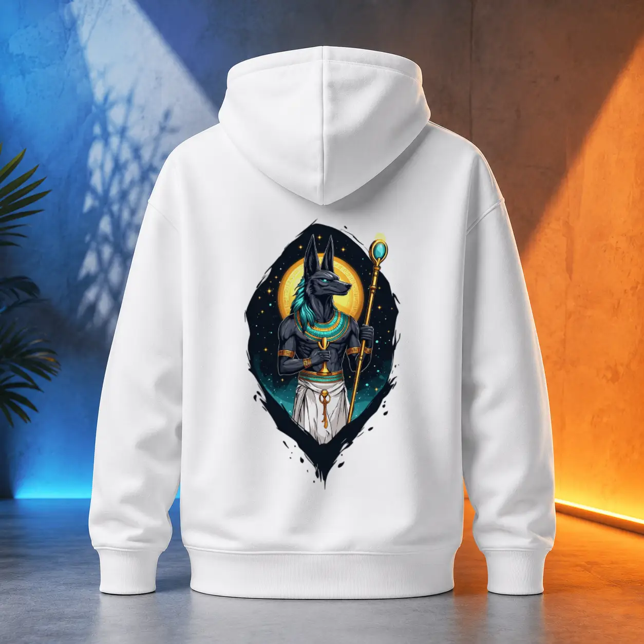Unisex mikina - Anubis drží Ankh života