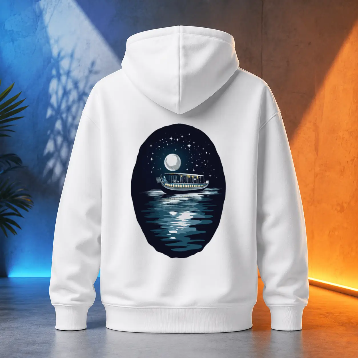 Unisex mikina - Barka slunce přes noc