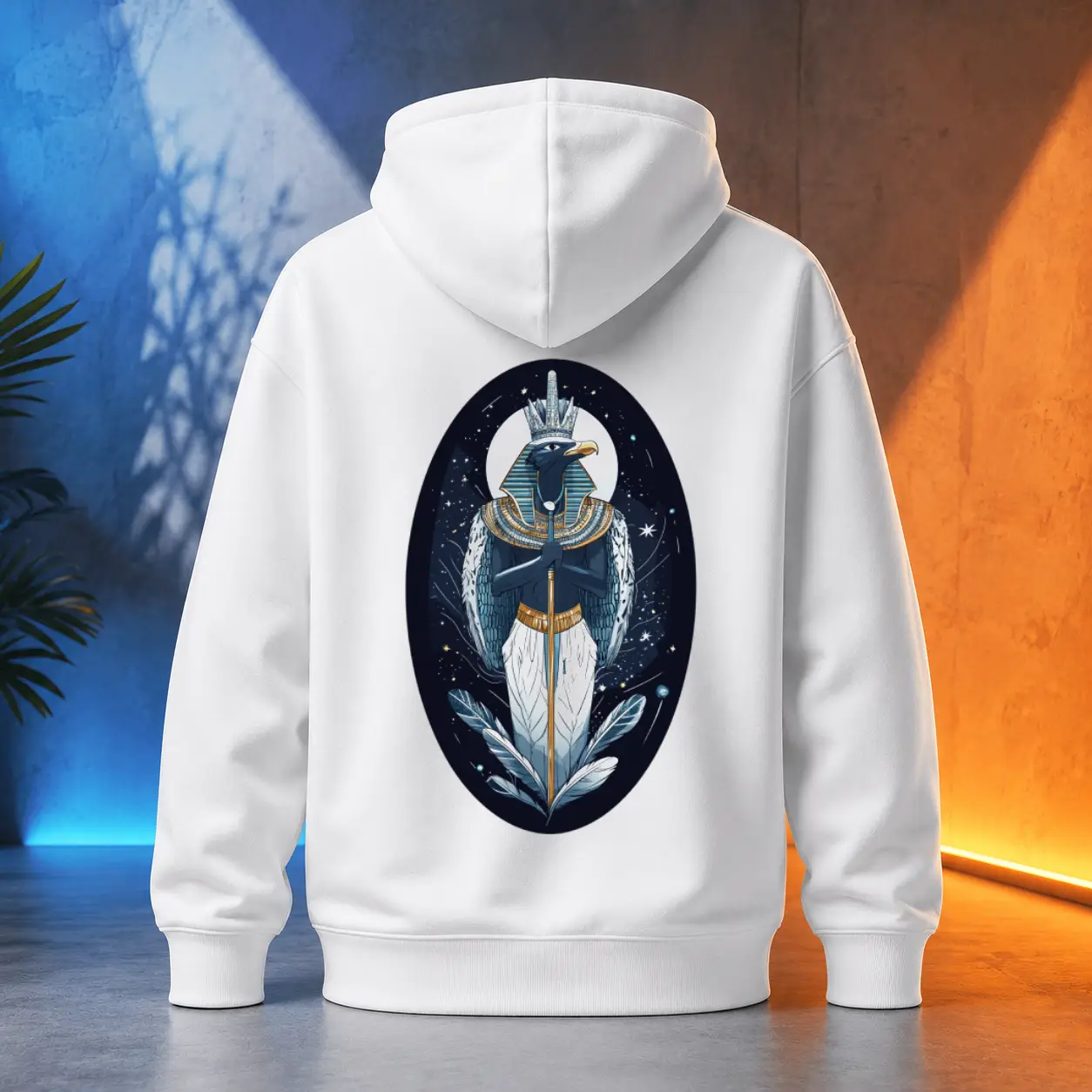 Unisex mikina - Horus s dvojitou korunou