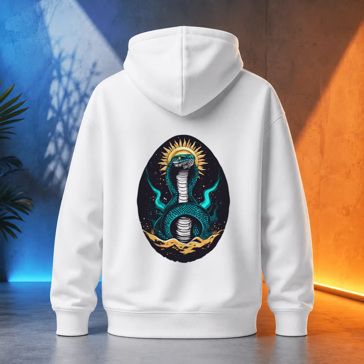 Unisex mikina - Kobra Uraeus vztyčená