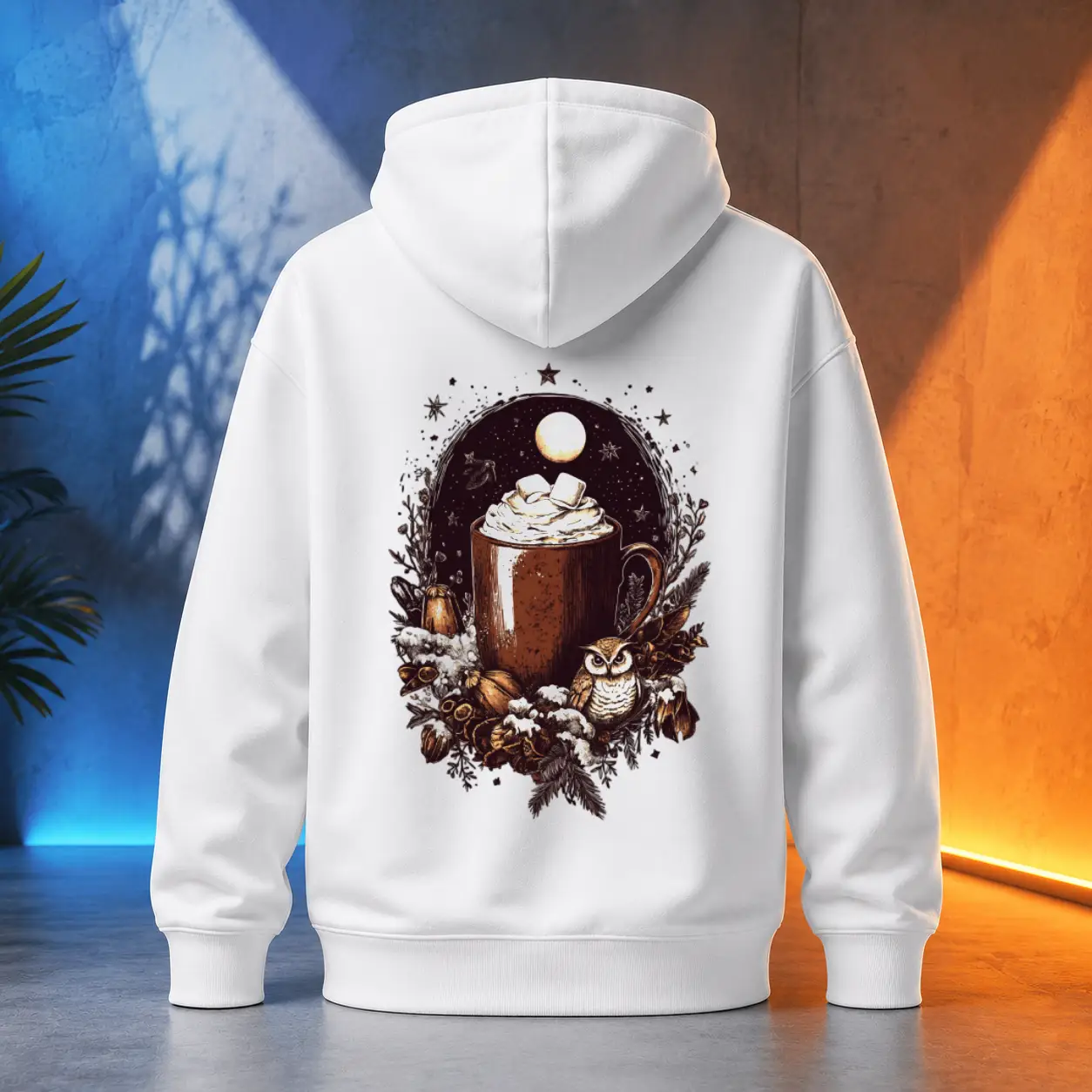 Unisex mikina - Horká čokoláda zimní objetí