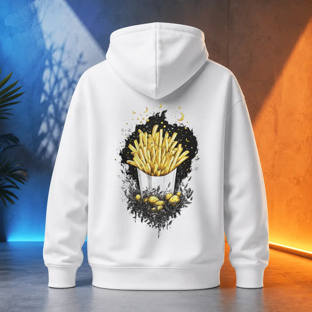 Unisex mikina - Hranolky zlatý soumrak