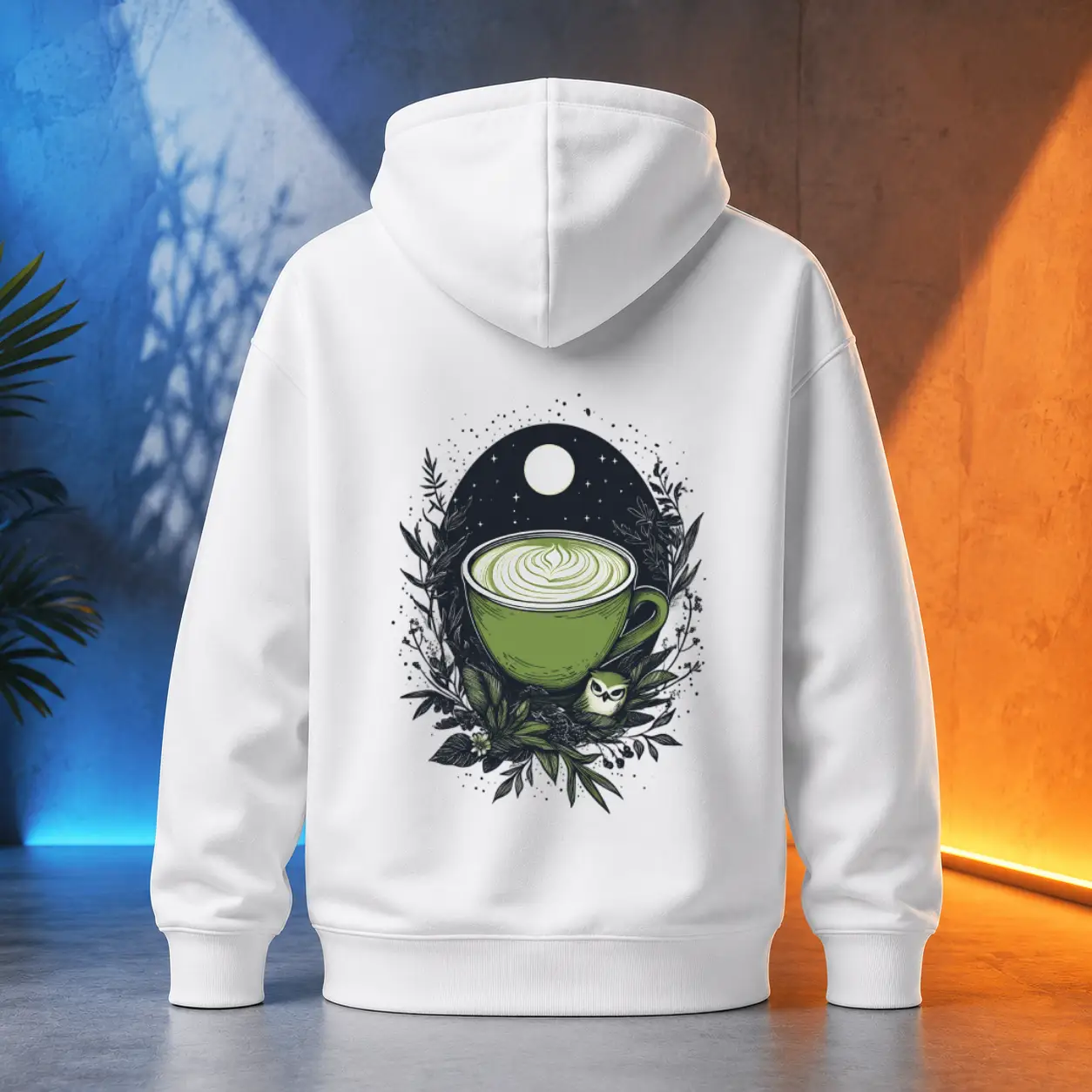 Unisex mikina - Matcha Tea hedvábný vír