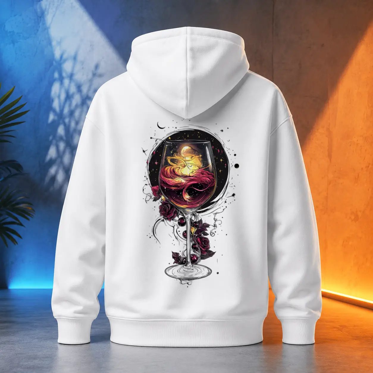 Unisex mikina - Víno rudý soumrak