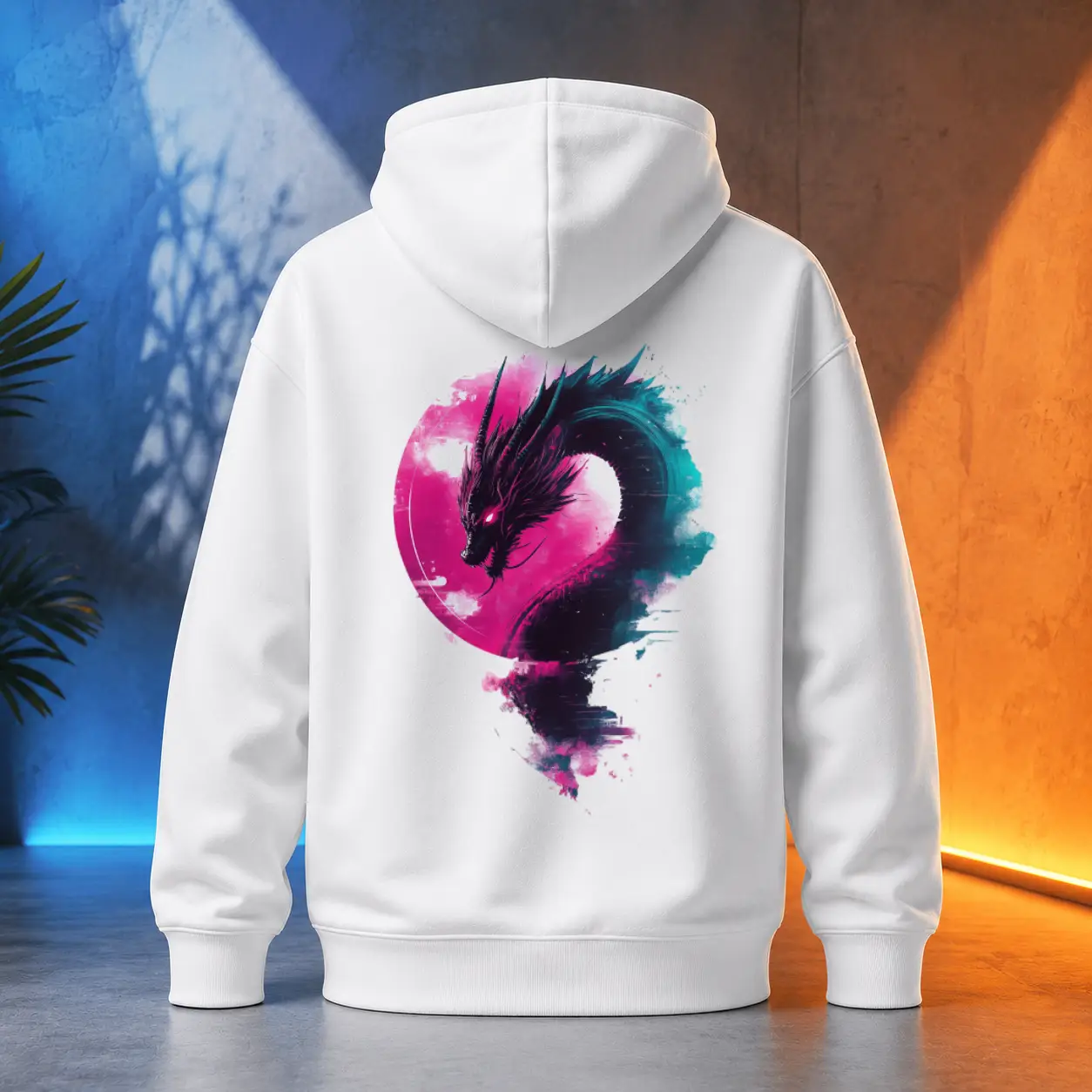 Unisex mikina - Drak neonový imperátor