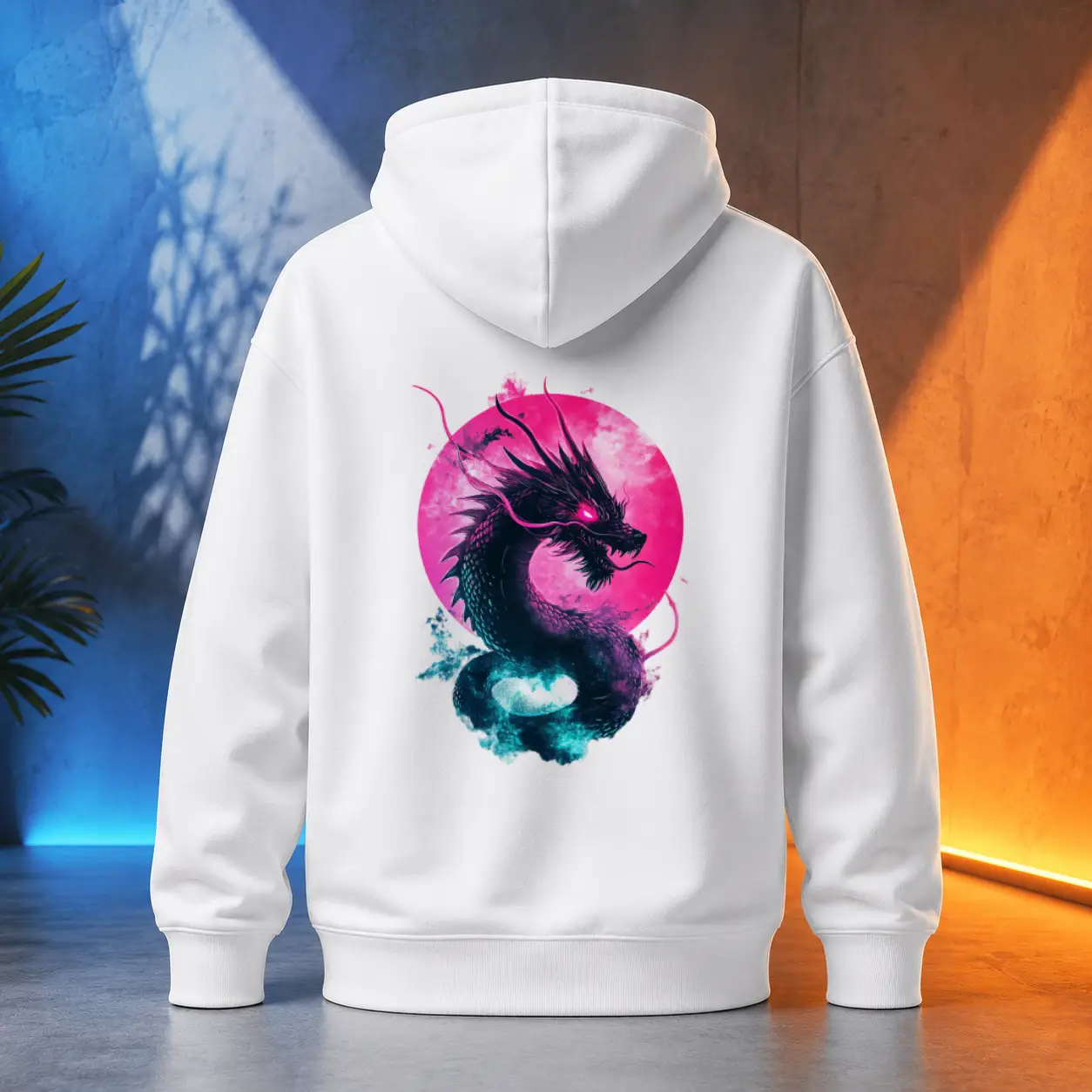 Unisex mikina - Drak neonový lesk