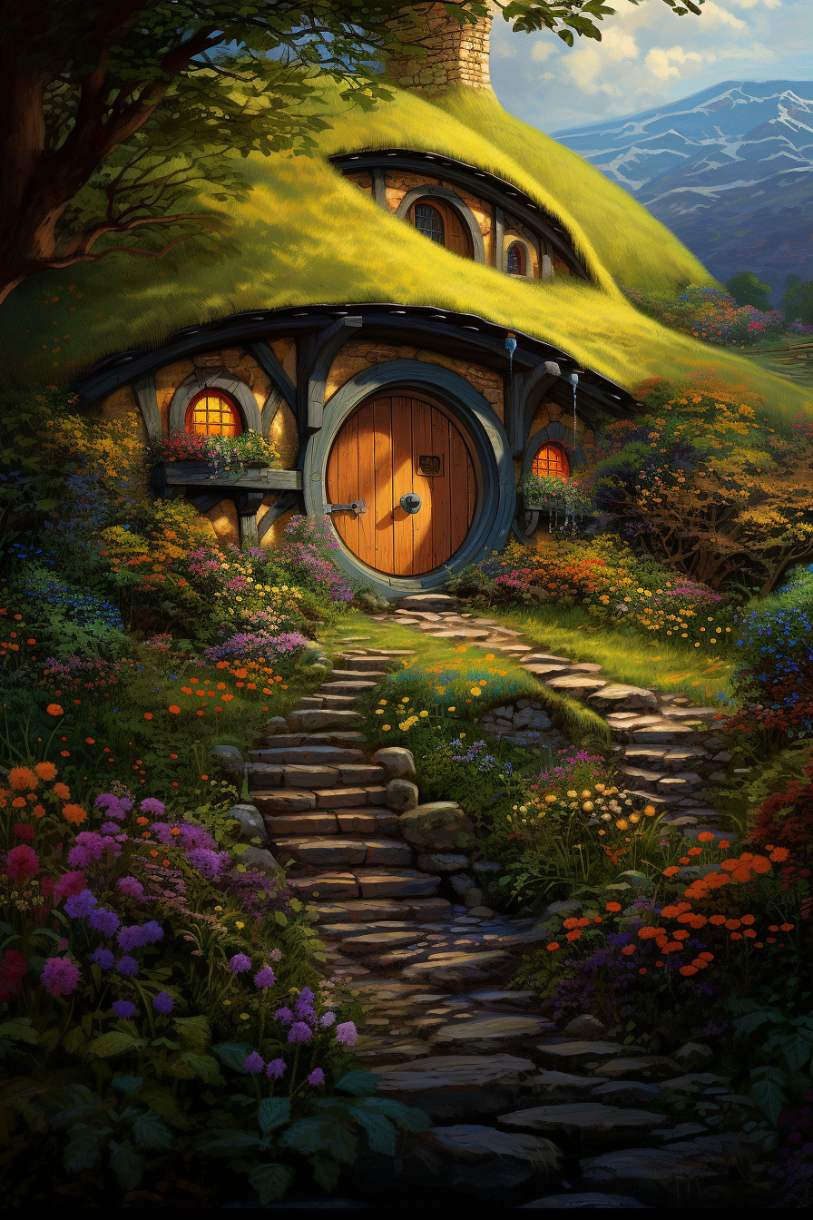 Obraz - Hobití nora ze dna pytle