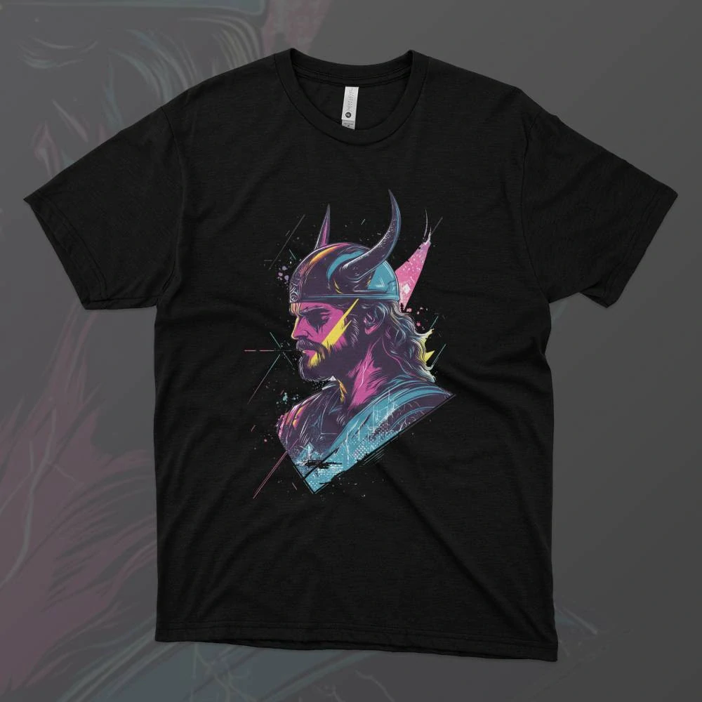 Pánské tričko - Neon Retro Viking