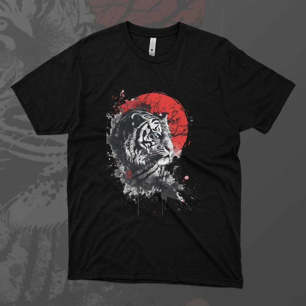 Dámské tričko - Tygr v ohnivé noci