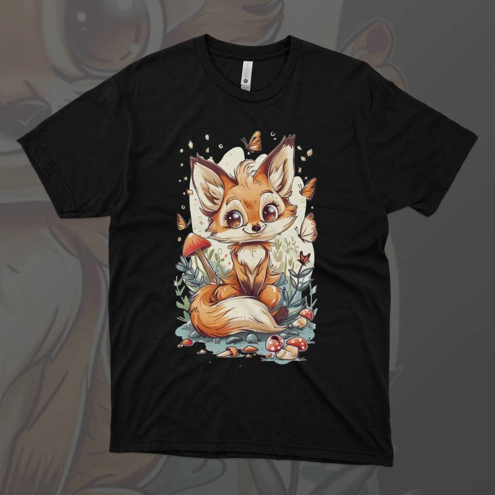 Pánské tričko - Zvědavá hravá liška