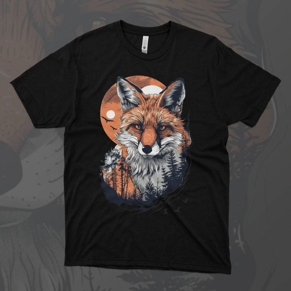 Dámské tričko - Liška v temné noci