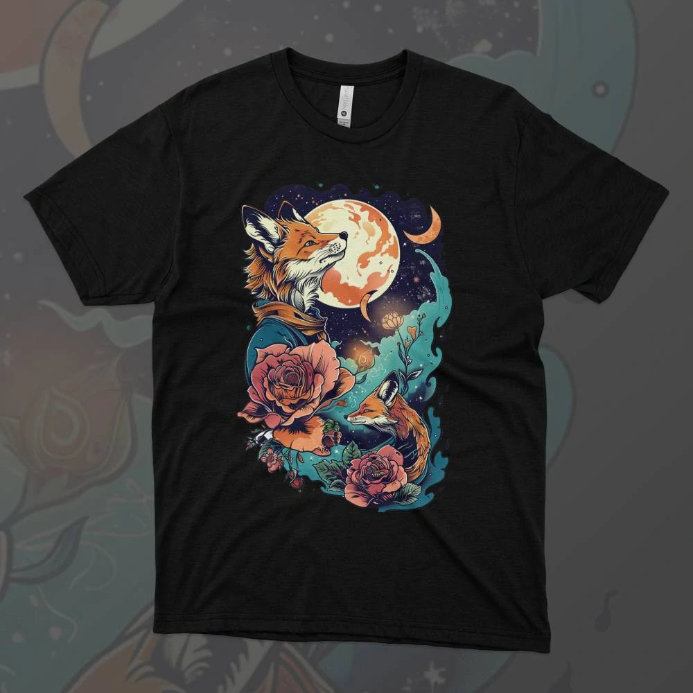 Pánské tričko - Liška pod měsícem