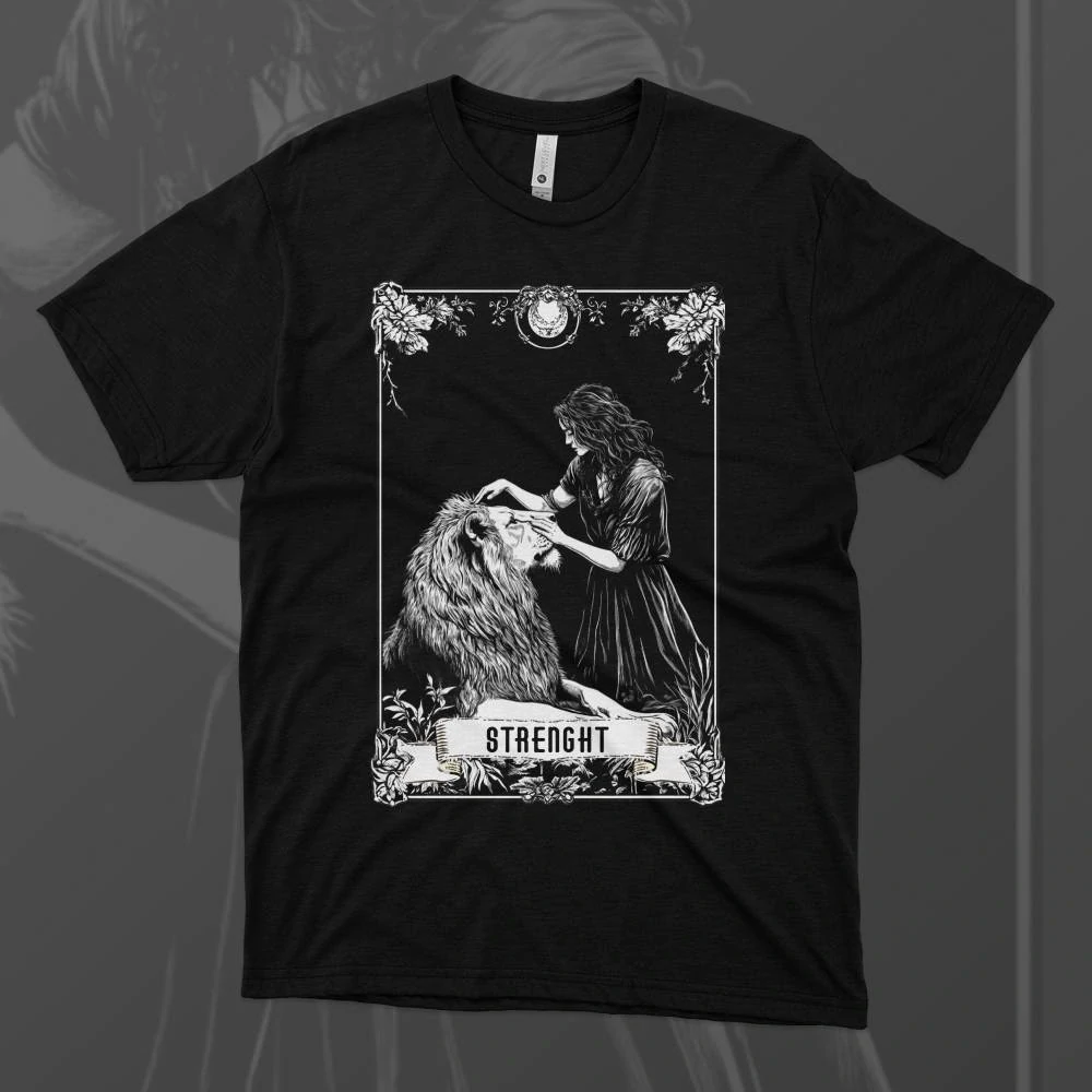 Pánské tričko - Strenght - Síla - Tarot - Velká Arkána