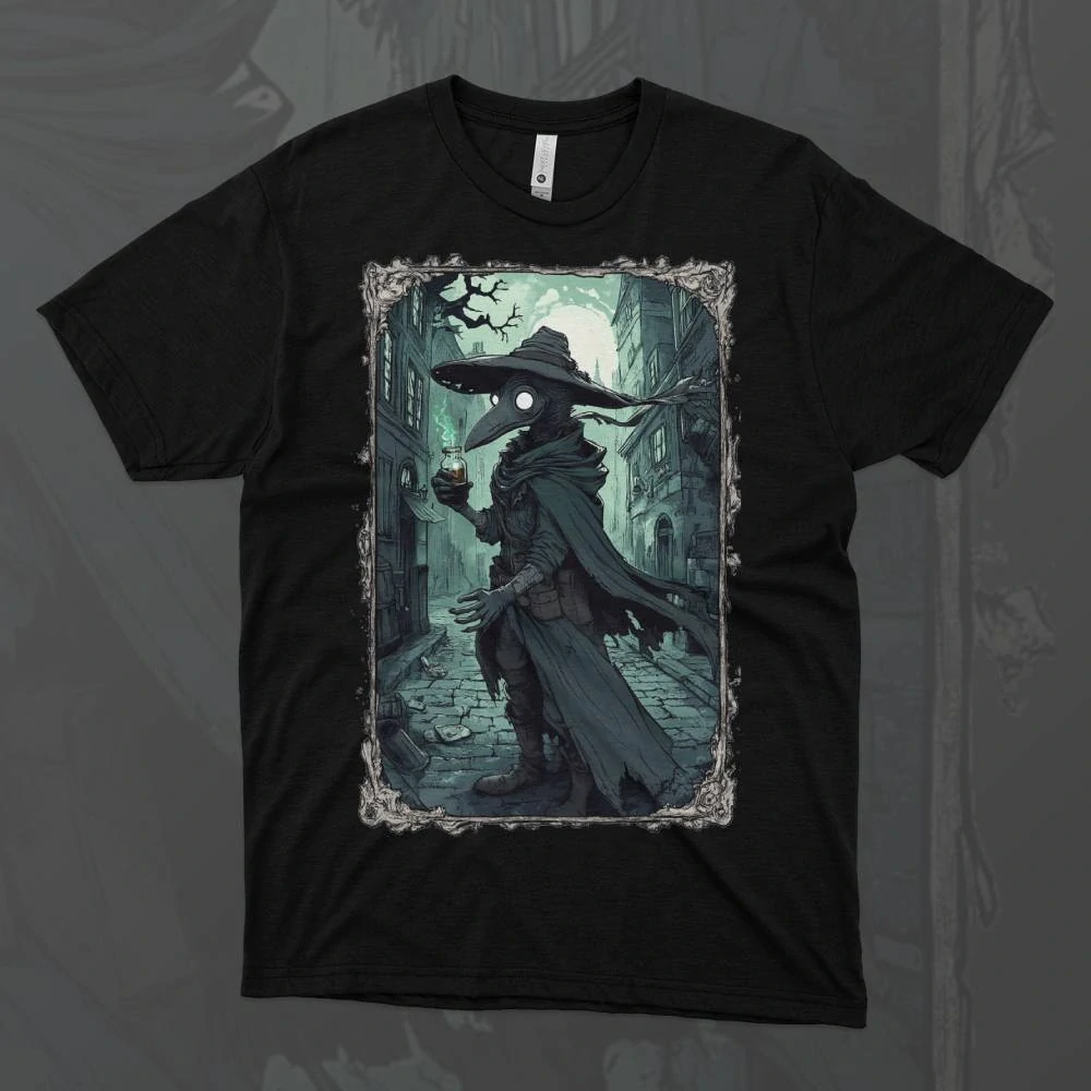 Dámské tričko - Oči Zkázy – Plague Doctor - Morový Doktor