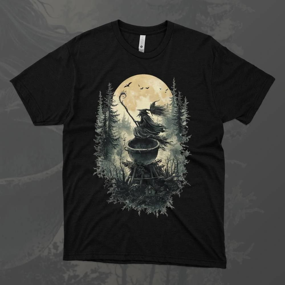 Pánské tričko - Baba Jaga – Lesní Čarodějnice