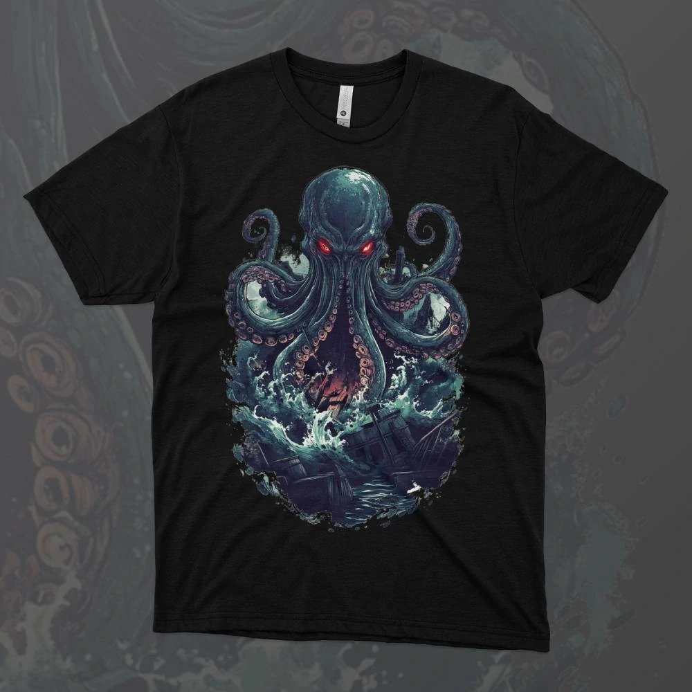 Pánské tričko - Kraken - Pohádka o temných hlubinách