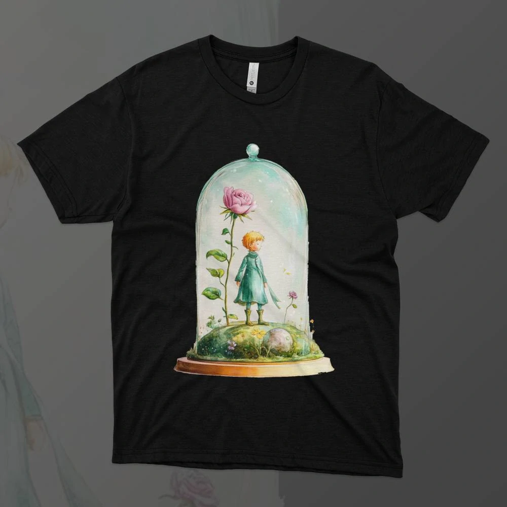 Pánské tričko - Růže v kupoli - Malý princ - Le petit prince