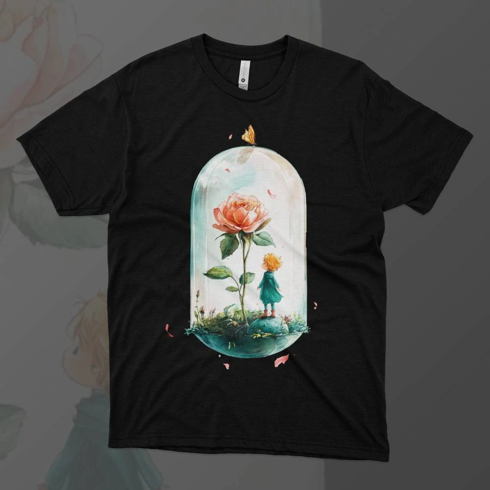 Pánské tričko - Strážce růže - Malý princ - Le petit prince