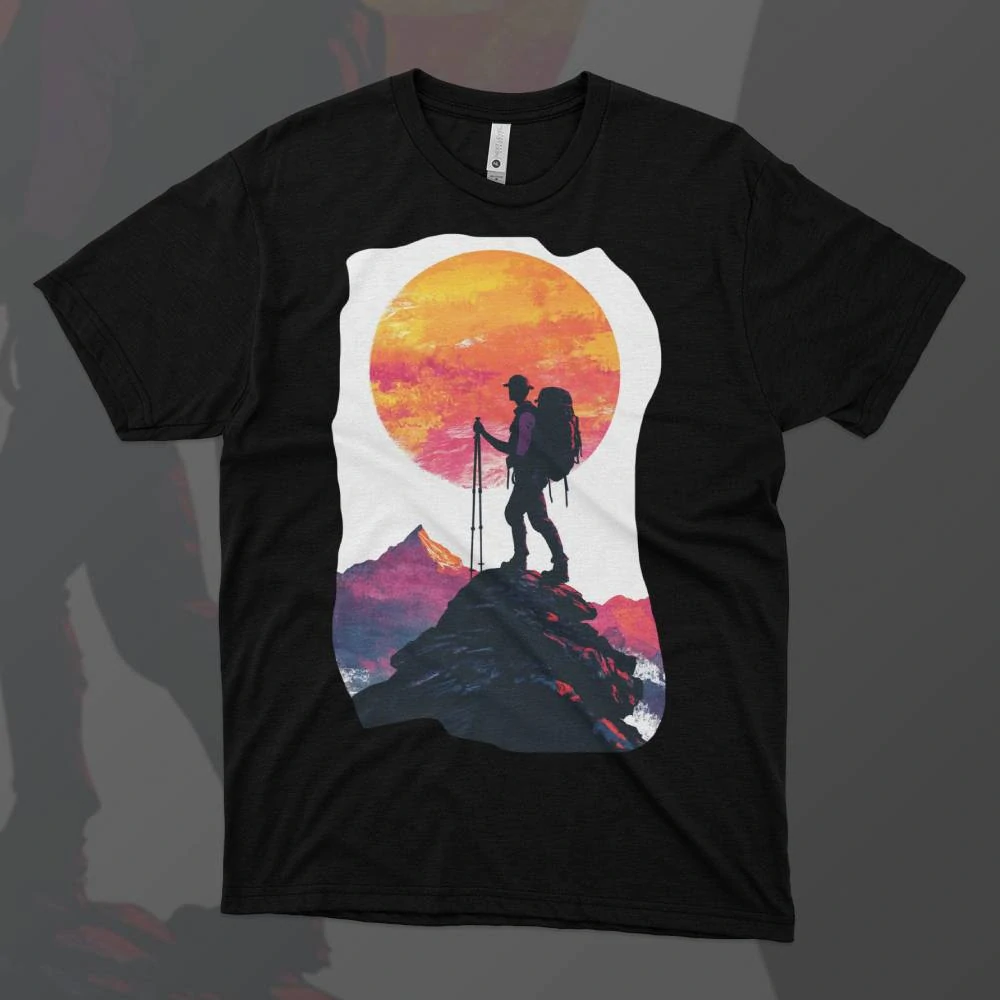 Dámské tričko - Cestovatel s batohem - Svobodná příroda