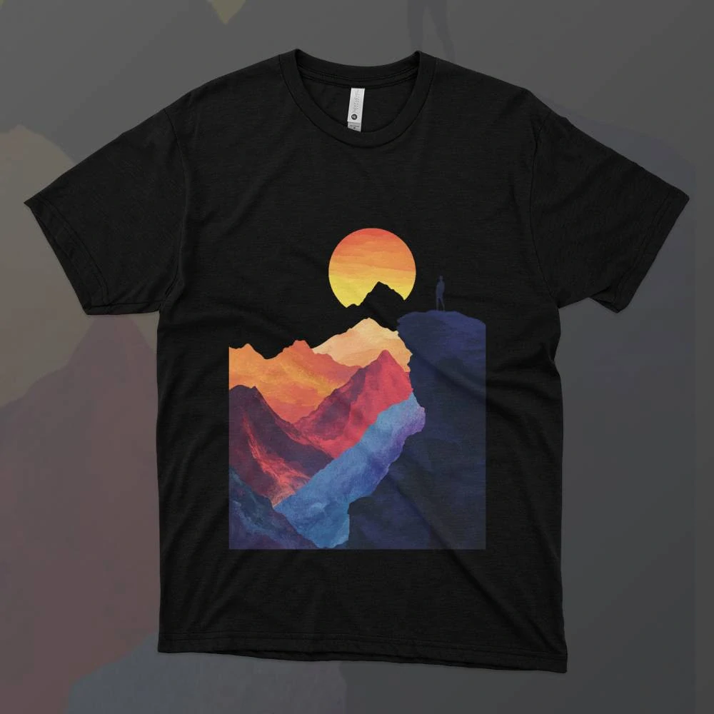 Pánské tričko - Divoký západ slunce - Svobodná příroda