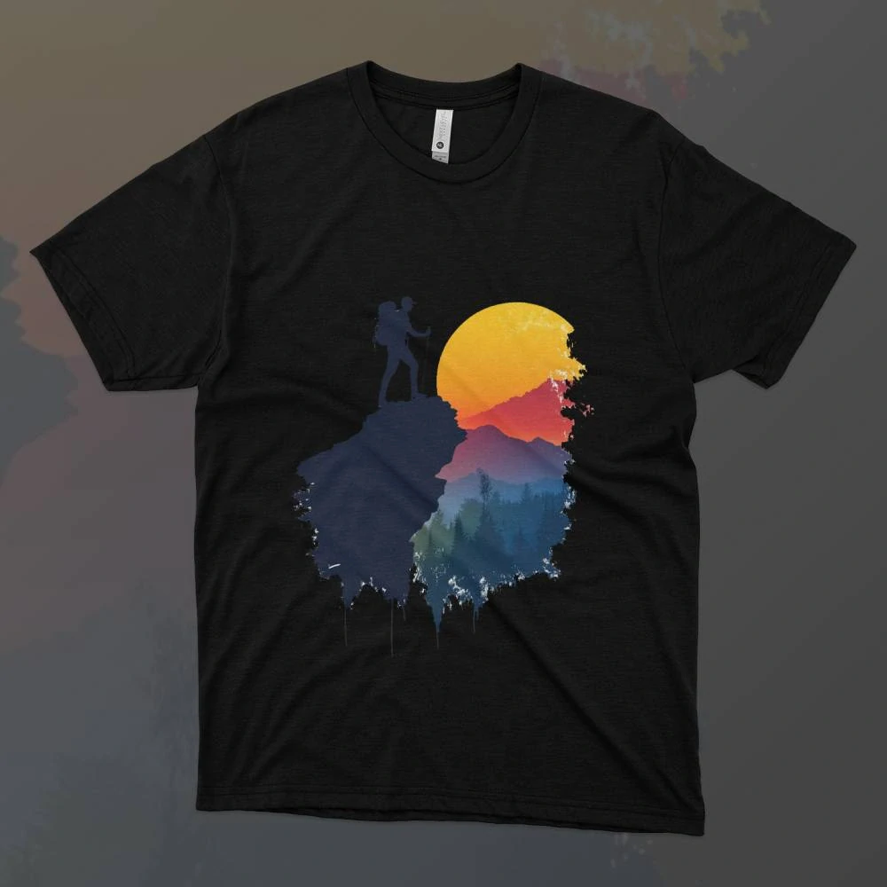 Dámské tričko - Dobrodruh s batohem - Svobodná příroda