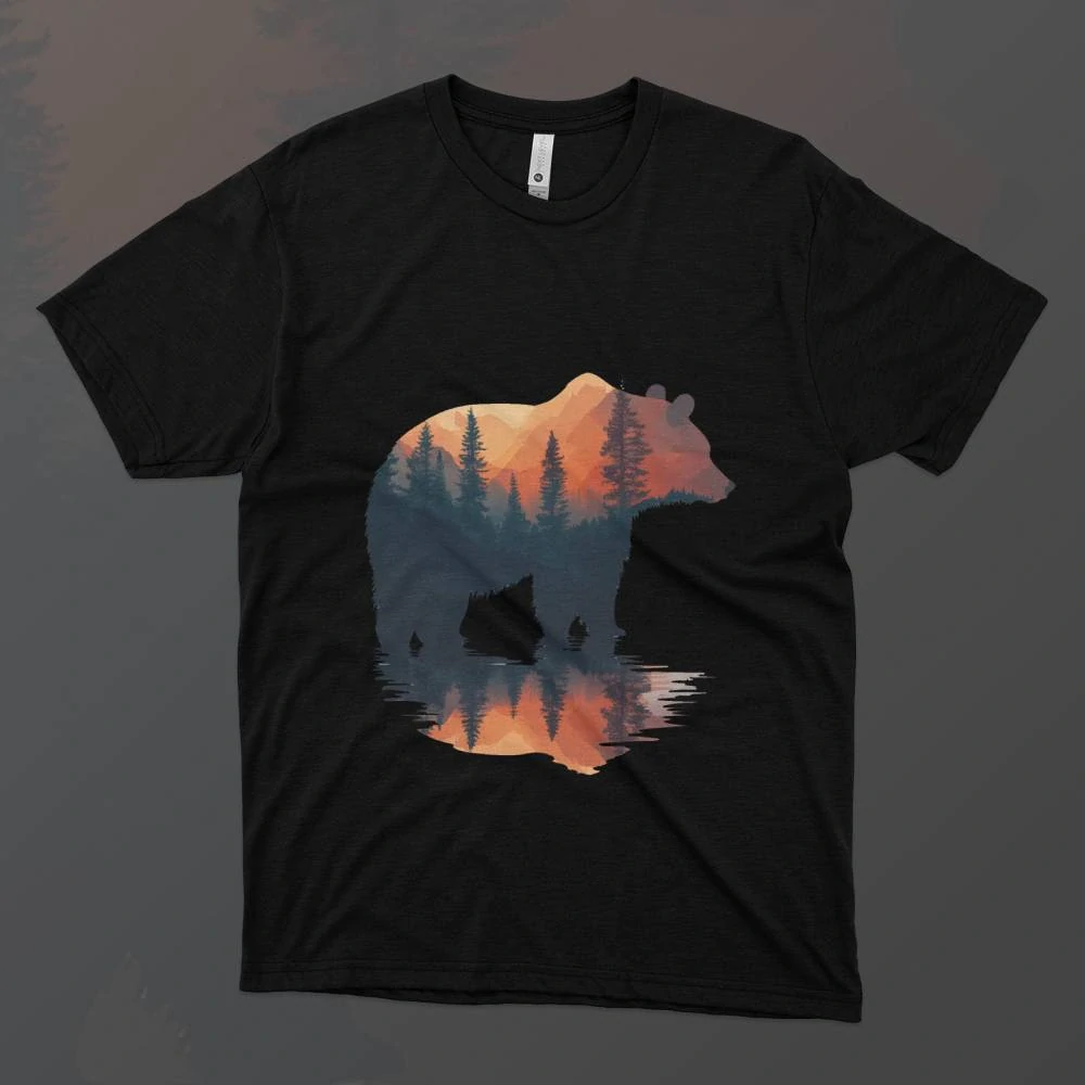 Dámské tričko - Medvědí stín - Svobodná příroda