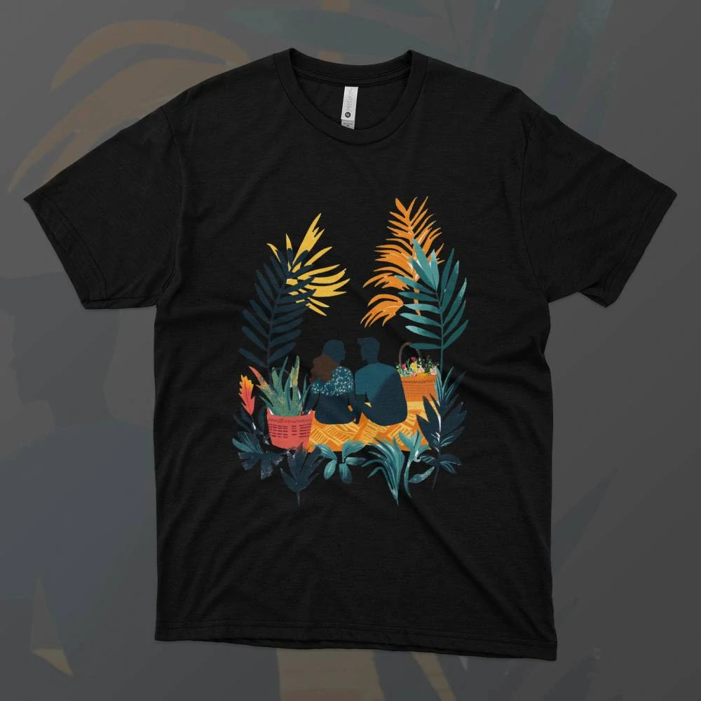 Dámské tričko - Piknik pod korunami stromů - Svobodná příroda