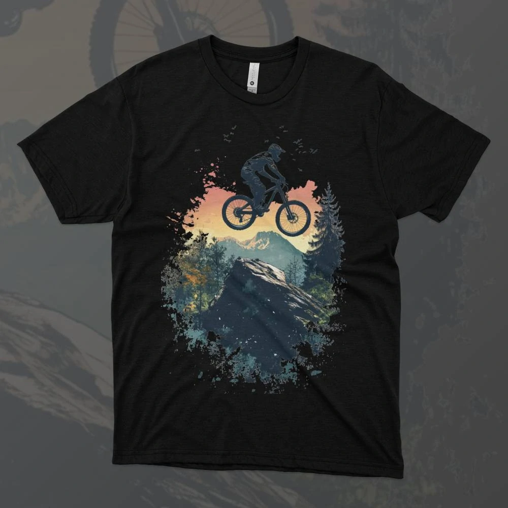 Pánské tričko - Skok bikerem - Svobodná příroda