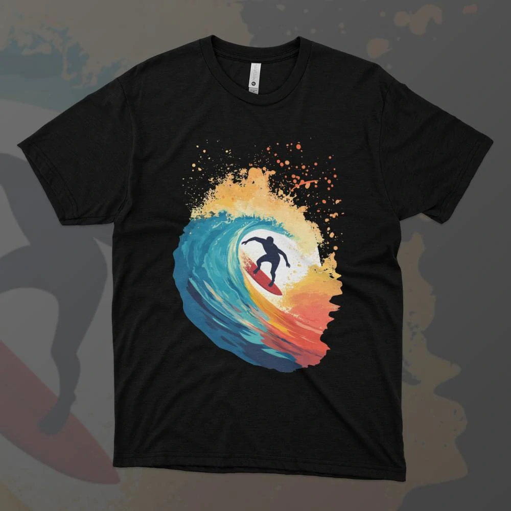 Dámské tričko - Surfová vlna - Svobodná příroda