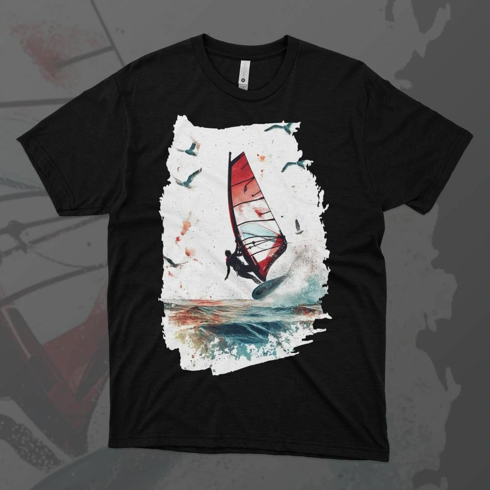 Dámské tričko - Windsurf v bouři - Svobodná příroda