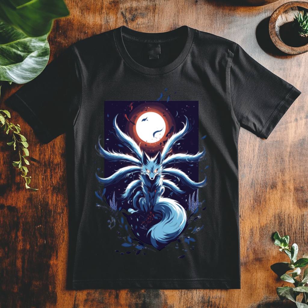 Dámské tričko - Kitsune devíti ocasy k nebi