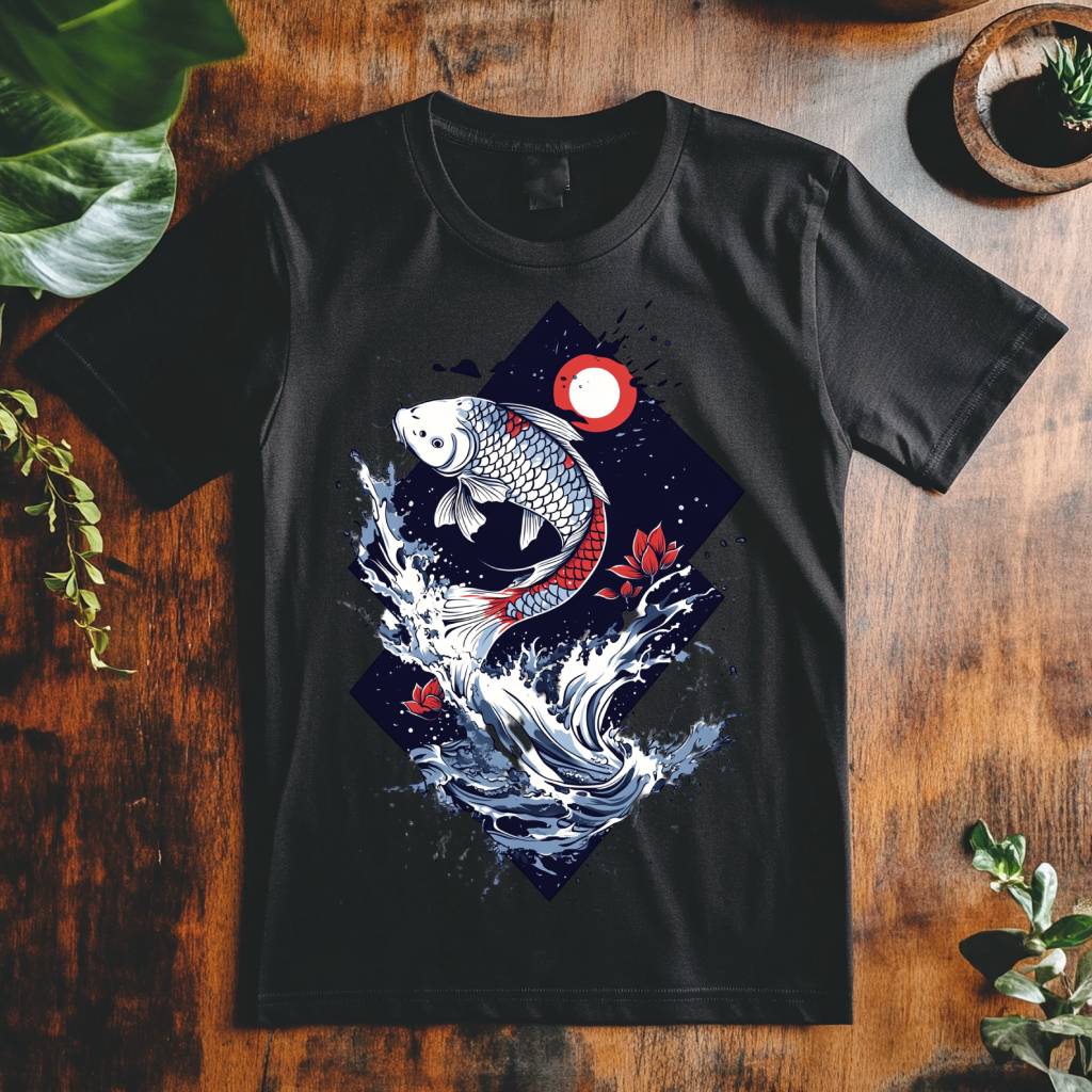 Pánské tričko - KOI prorážející z hlubin