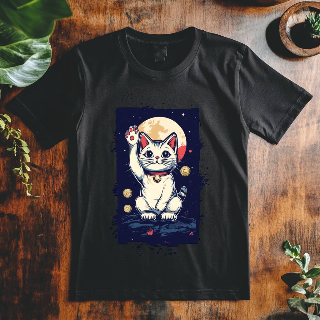 Dámské tričko - Maneki Neko na trůně