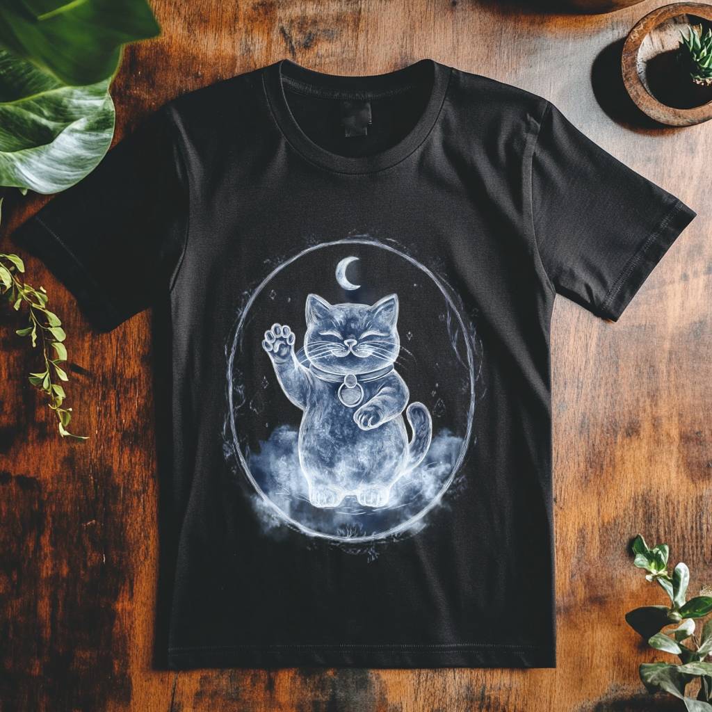 Dámské tričko - Maneki Neko ze štěstí měsíce