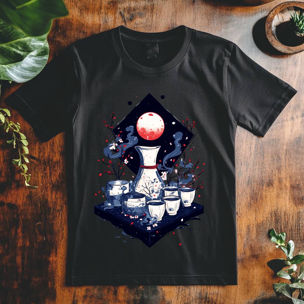 Dámské tričko - Sake při měsíčním světle