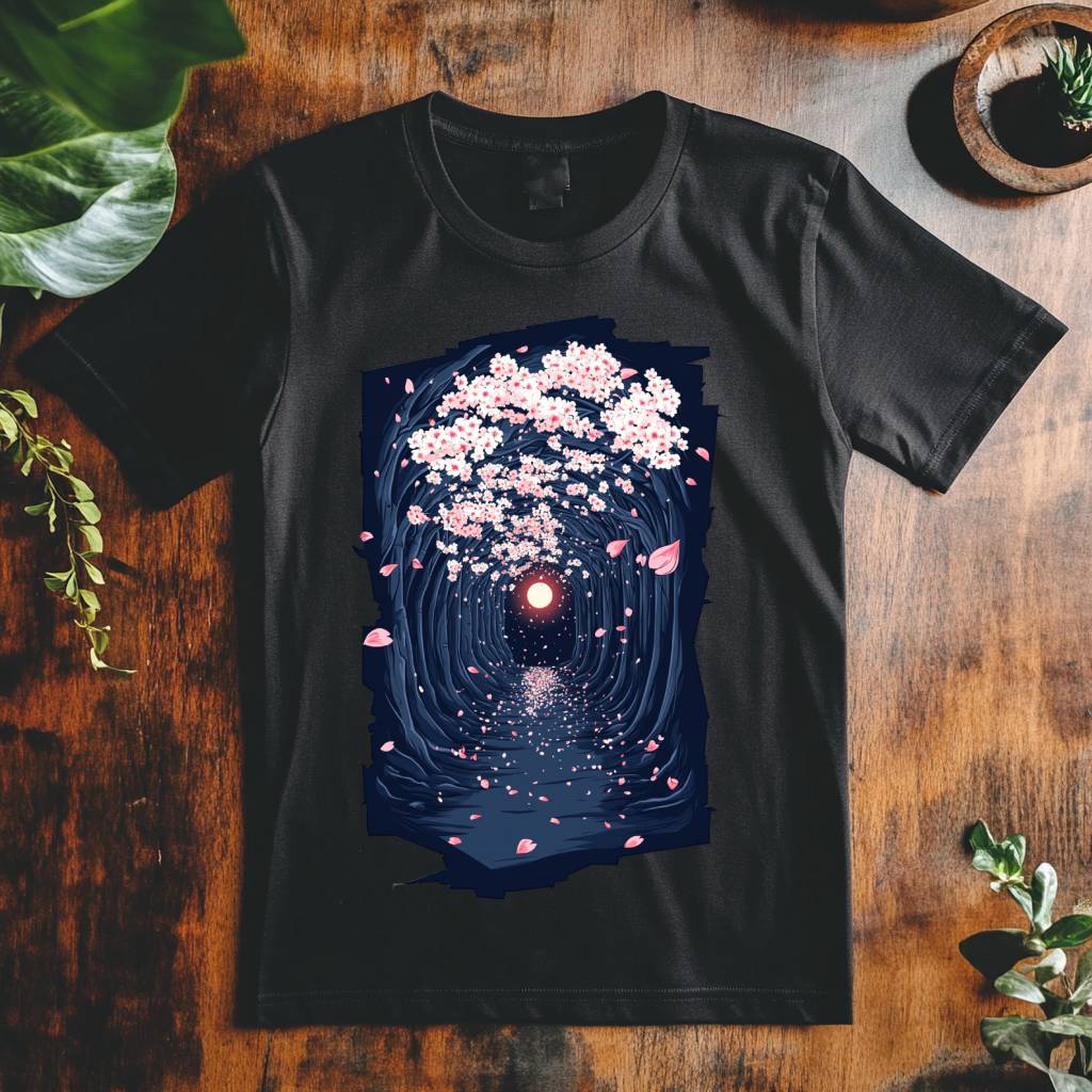 Dámské tričko - Sakura alej bez konce