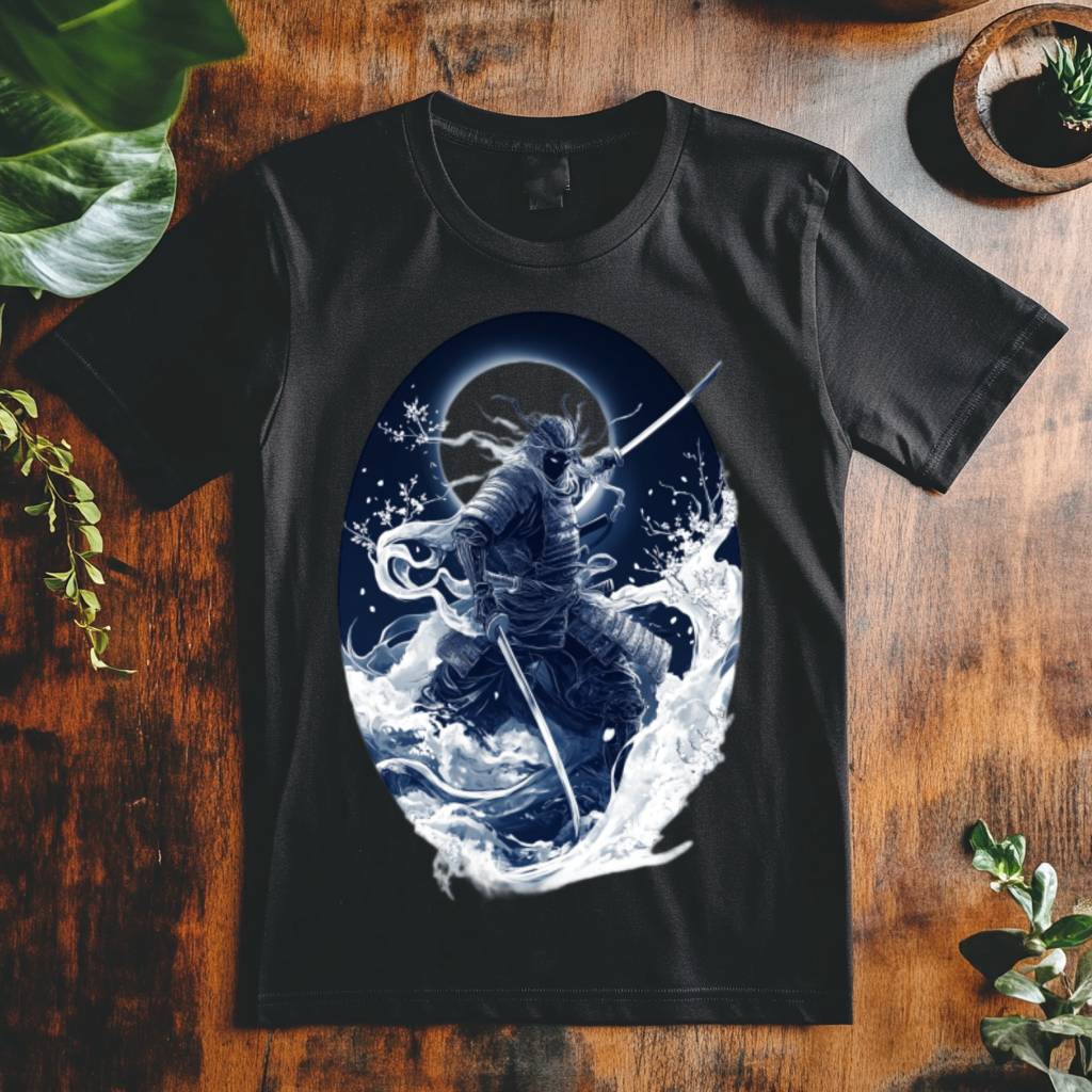 Dámské tričko - Samuraj objatý bourou