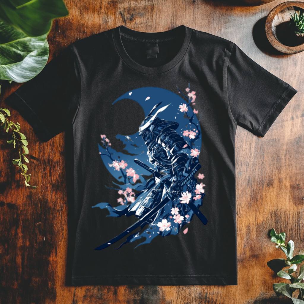 Dámské tričko - Samuraj pod padající vlajkou