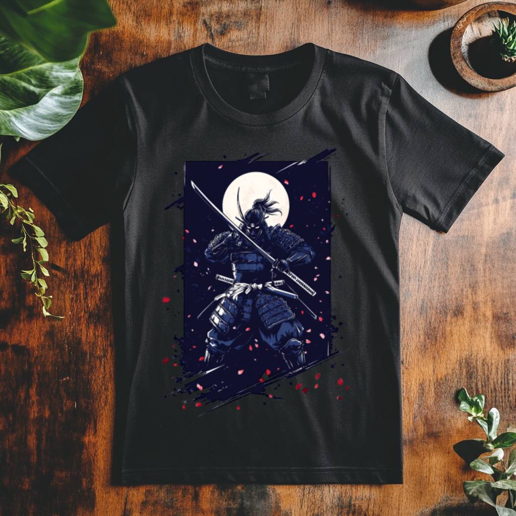 Pánské tričko - Samuraj stojící před bitvou