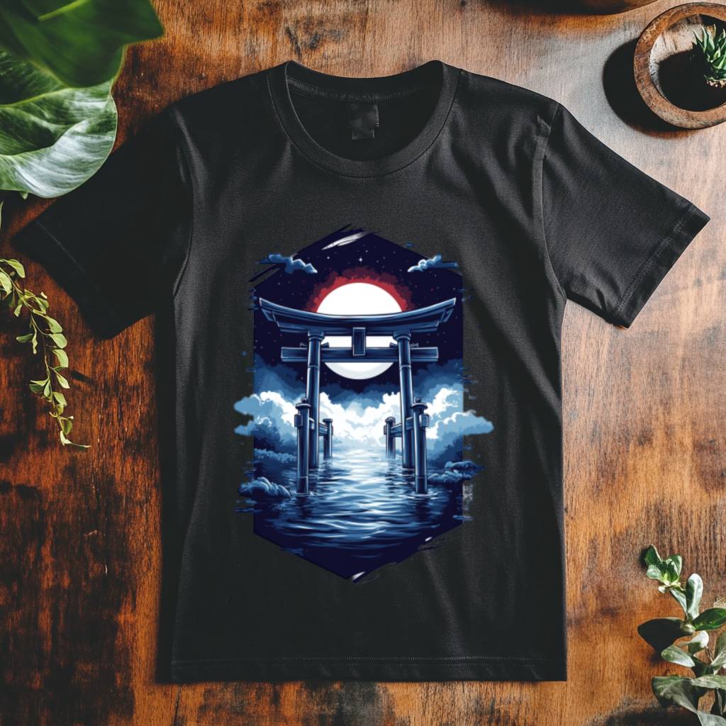 Dámské tričko - Torii brána v mlze