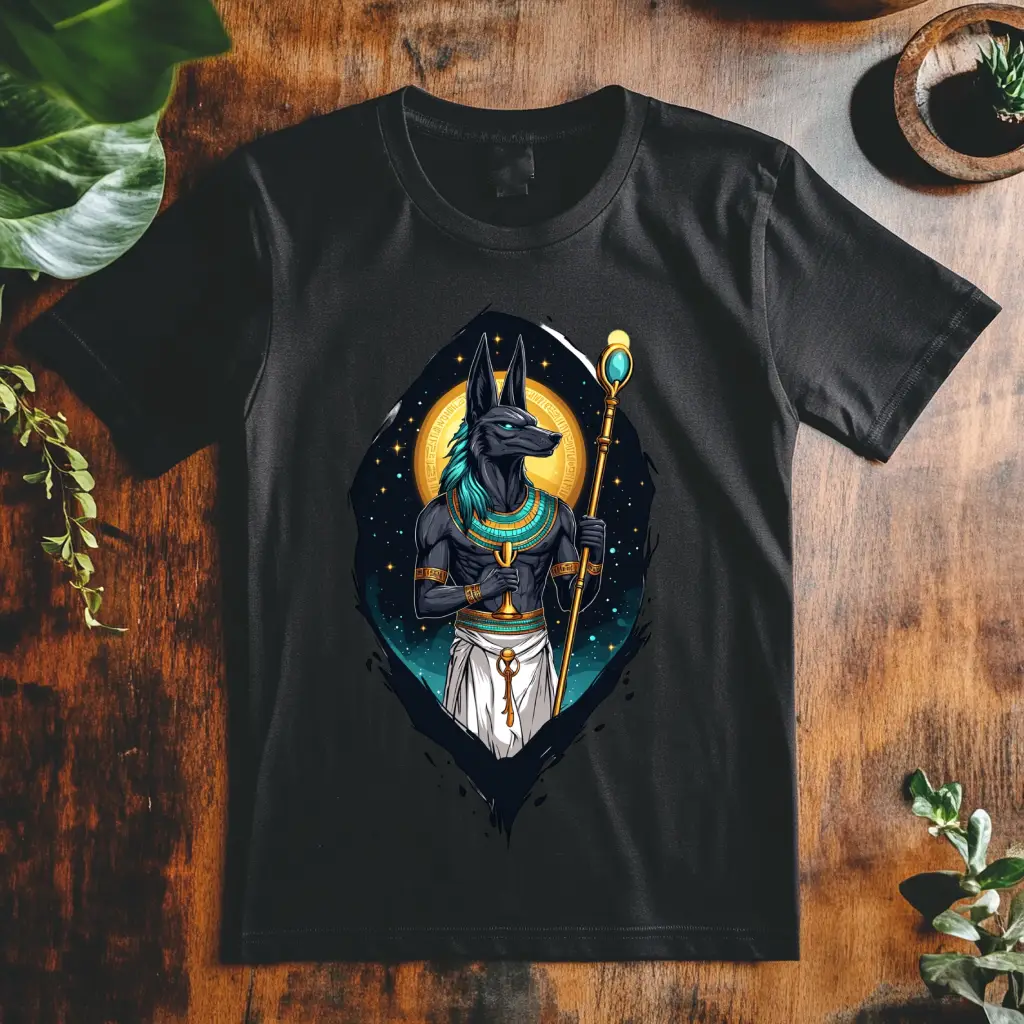 Pánské tričko - Anubis drží Ankh života