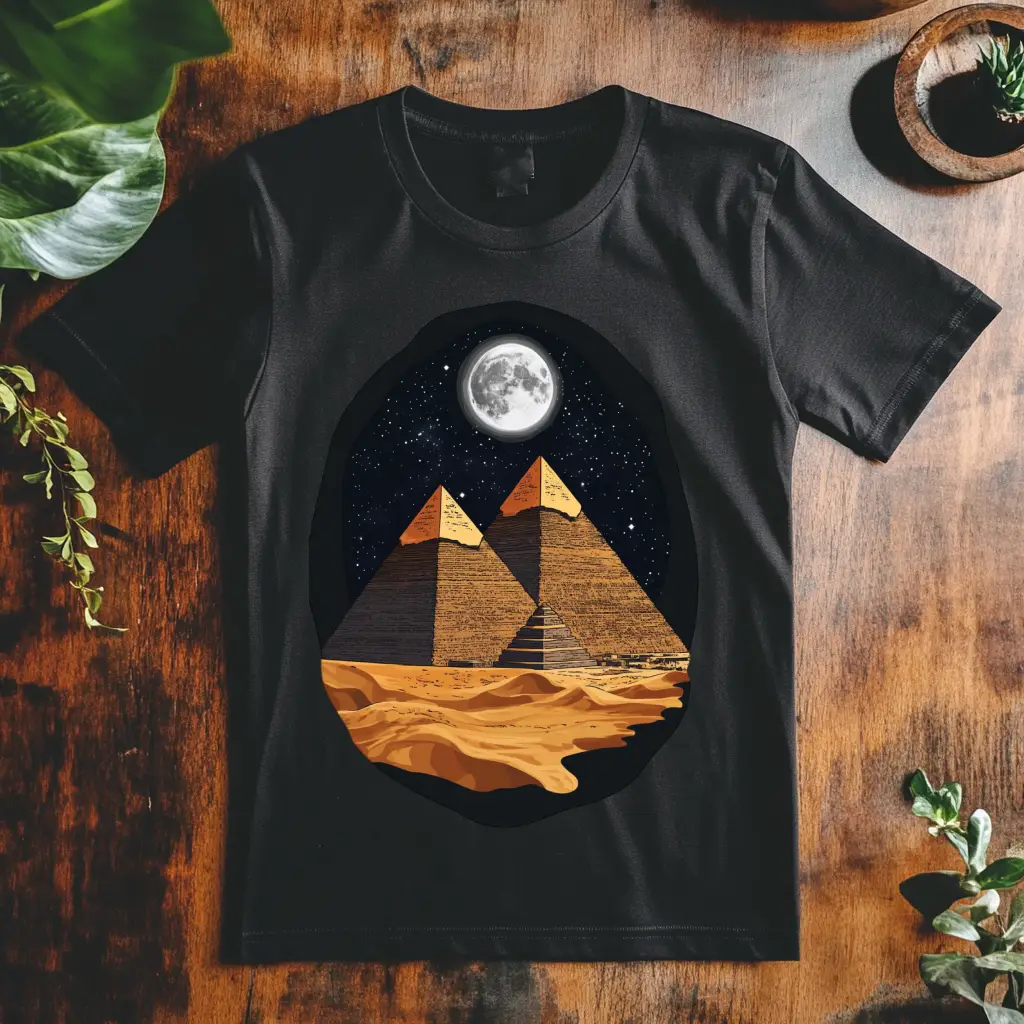 Pánské tričko - Tři pyramidy tyčí se k nebi