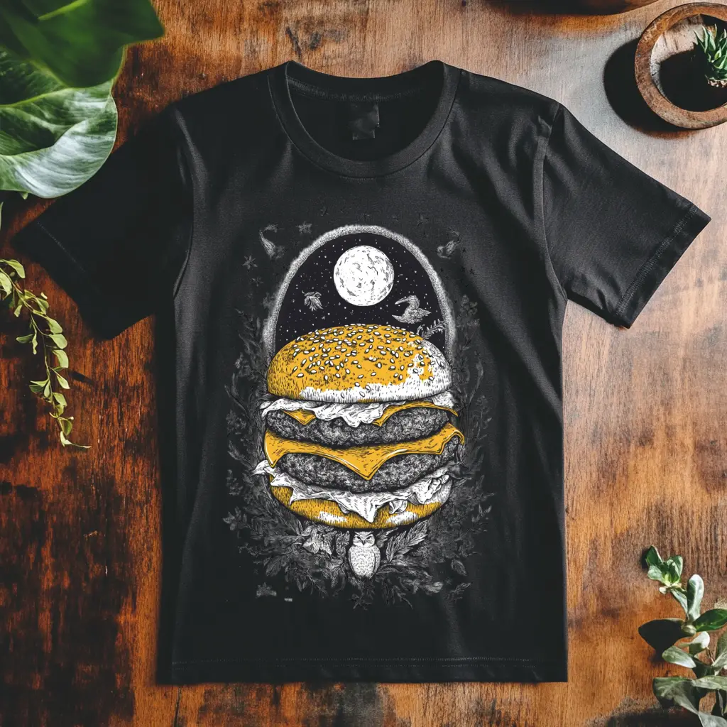 Pánské tričko - Burger noční sen