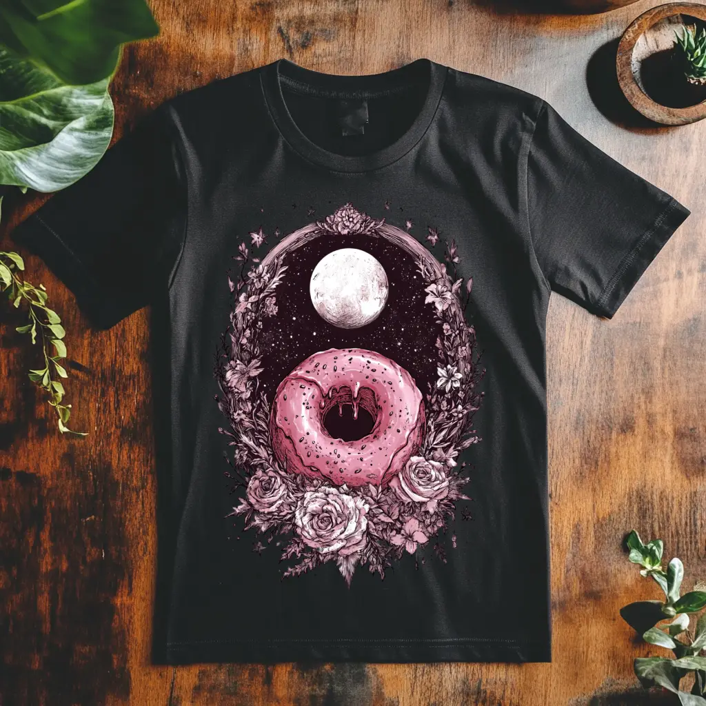 Pánské tričko - Donut růžové ráno