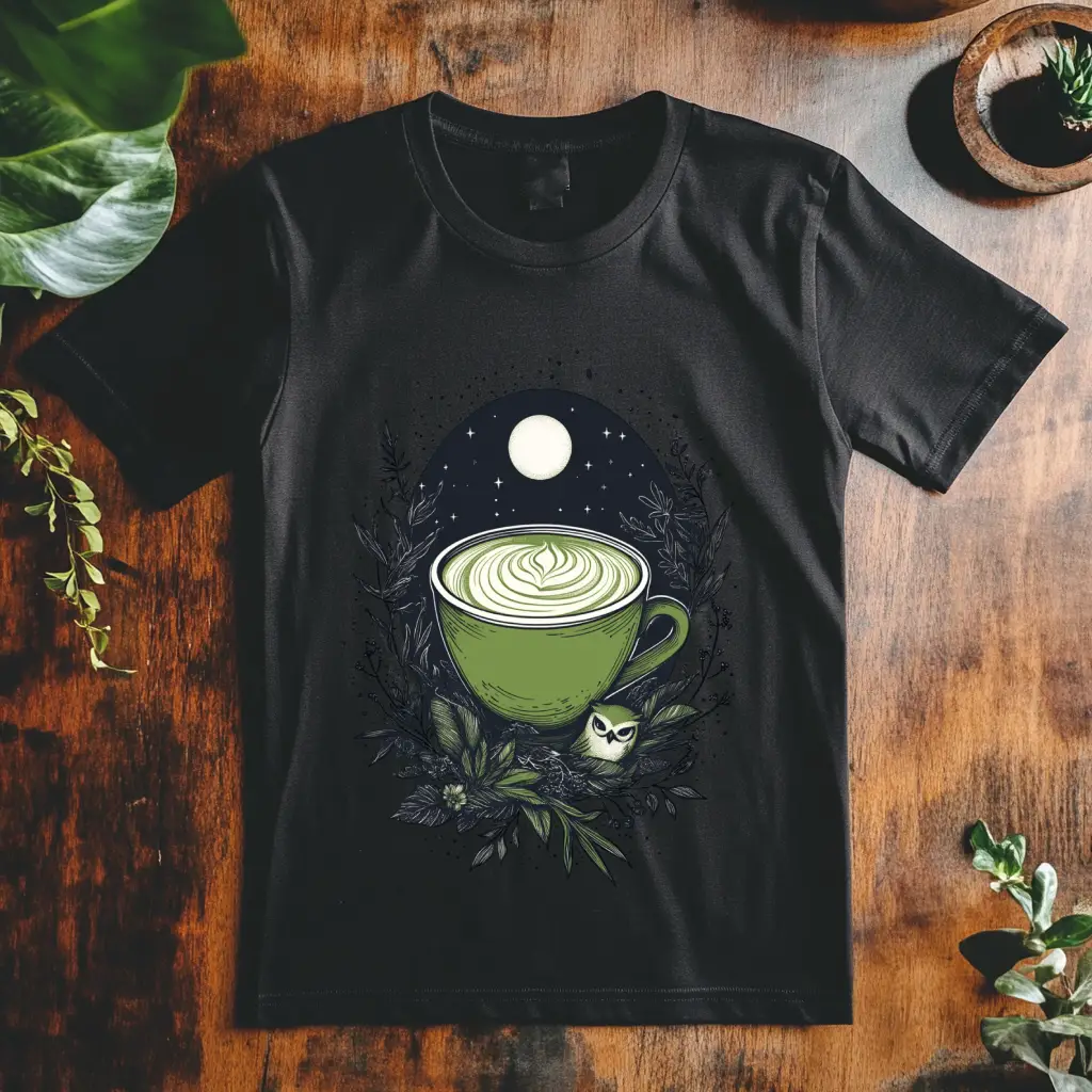 Dámské tričko - Matcha Tea hedvábný vír
